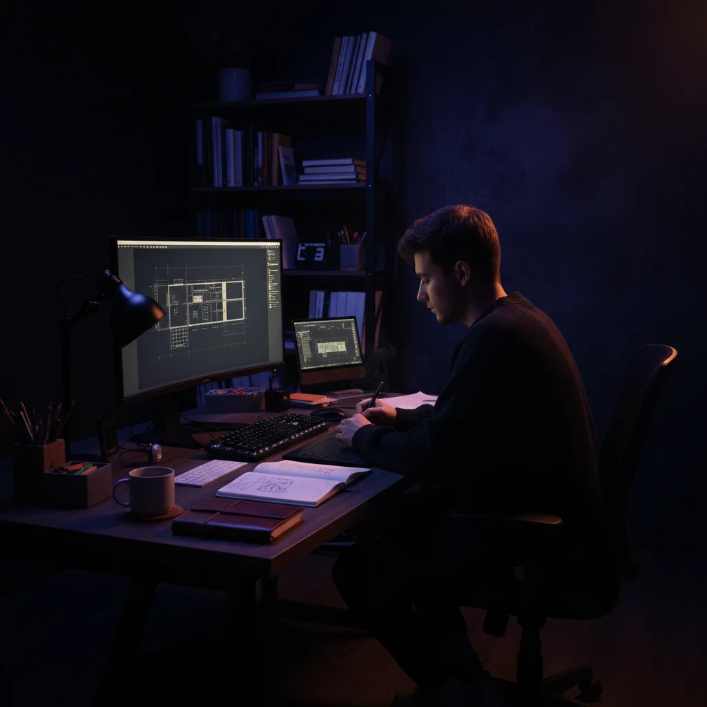 Groupe d'élèves lors d'un atelier créatif, instruments variés.