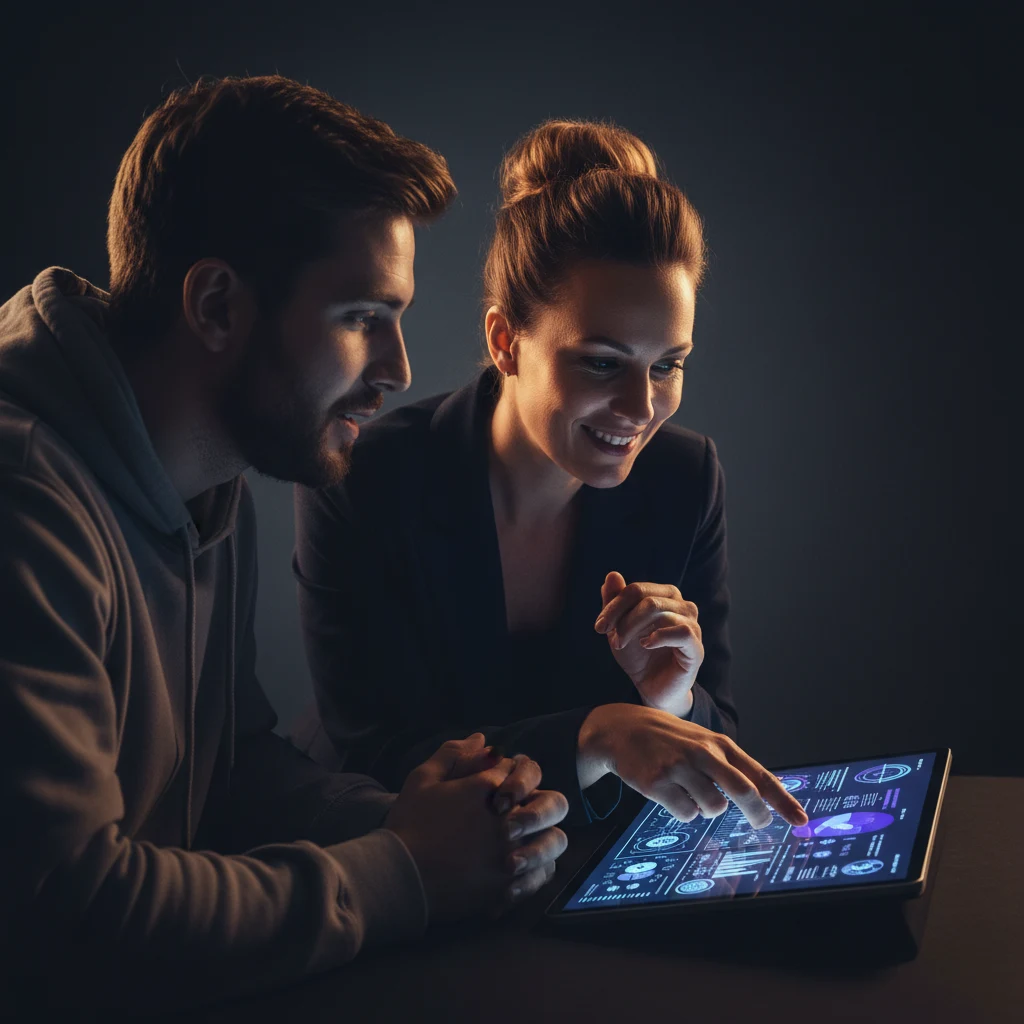 Scène illuminée, prélude à un concert étudiant.